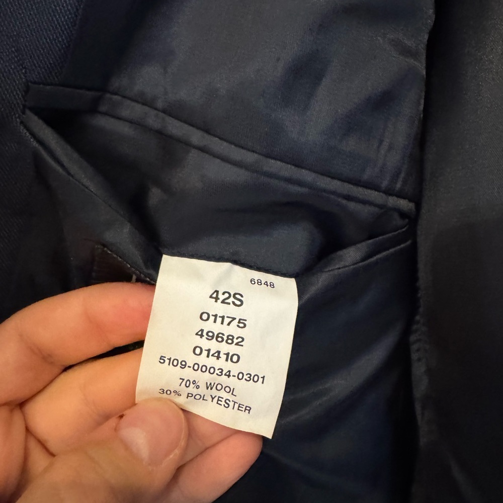 Jos. A. Bank Blue Sport Coat with Structured Shoulders - Picture 3 of 7